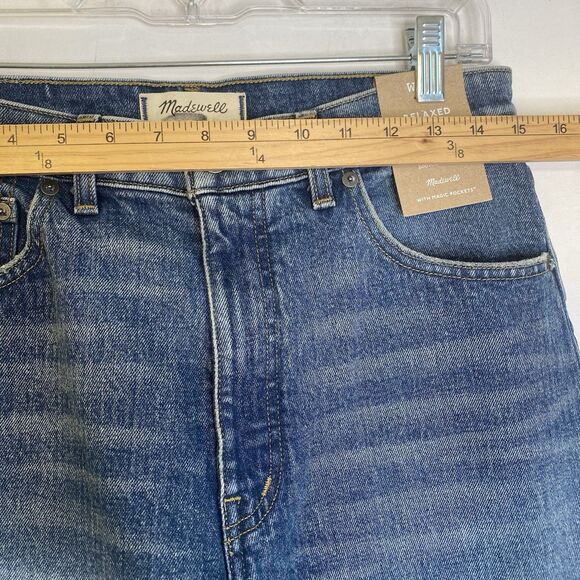 Madewell Relaxed Bootcut Jeans 29 Tall Blue Distressed High Rise Western Grunge - Picture 4 of 14